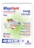MAPİLAM 80 MİCRON MAT LAMİNASYON FİLMİ (KREDİ KARTI) (54X86) 100 LÜ - 1