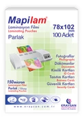MAPİLAM 150 MİCRON PARLAK LAMİNASYON FİLMİ (KÜÇÜK KİMLİK) (78X102) 100 LÜ - 1