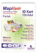 MAPİLAM 150 MİCRON PARLAK LAMİNASYON FİLMİ (ID KART) (70X100) 100 LÜ - 1