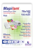 MAPİLAM 125 MİCRON MAT LAMİNASYON FİLMİ (KÜÇÜK KİMLİK) (78X102) 100 LÜ - 1
