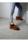 Bayan Taba Leopar Süet Şık Trend Kar Botu - 3