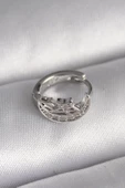 316L Çelik Gümüş Renk Zirkon Taşlı Ay Yıldız Model Tragus Piercing - TJ-PR1323 - 1