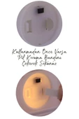 3 ADET Led Mum Simli Tipi Pil Dahil Dumansız Alev Ledli Yapay Dekoratif Mum Işığı ORTA PT421 - 6
