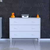 Modilayn SÖKE 90x75x32,5 cm’ lik 3 Çekmeceli 6 Gözlü Banyo Organizeri Maxi Çok Amaçlı Banyo dolabı - 3