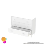 Modilayn SÖKE 90x75x32,5 cm’ lik 3 Çekmeceli 6 Gözlü Banyo Organizeri Maxi Çok Amaçlı Banyo dolabı - 7