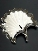 Royking Line Silver Yaprak Sunum Tabak Büyük 30*30 Cm GBS 016 - 1