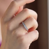 Tek Sıra Yarımtur Sky Diamond Yüzük - 4