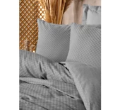 Cotton Box Plain Çift Kişilik Nevresim Takımı Gri thumbnail 2