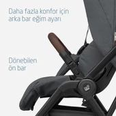 Maxi-Cosi Leona2 Çift Yönlü Uzatılabilir Sırt Desteği Tam Yatabilir Bebek Arabası Twillic Graphite - 11