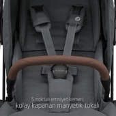 Maxi-Cosi Leona2 Çift Yönlü Uzatılabilir Sırt Desteği Tam Yatabilir Bebek Arabası Twillic Graphite - 12