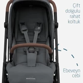 Maxi-Cosi Leona2 Çift Yönlü Uzatılabilir Sırt Desteği Tam Yatabilir Bebek Arabası Twillic Graphite - 10