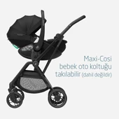Maxi-Cosi Leona2 Çift Yönlü Uzatılabilir Sırt Desteği Tam Yatabilir Bebek Arabası Twillic Black - 6