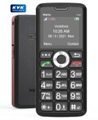 Welio WKey T100 Kamerasız Asker/Yaşlı Tuşlu Cep Telefonu Siyah/Kırmızı - 1