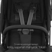 Maxi-Cosi Leona2 Çift Yönlü Uzatılabilir Sırt Desteği Tam Yatabilir Bebek Arabası Twillic Black - 12