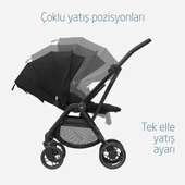 Maxi-Cosi Leona2 Çift Yönlü Uzatılabilir Sırt Desteği Tam Yatabilir Bebek Arabası Twillic Black - 7
