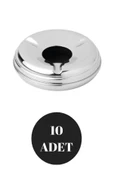 10 Adet Yuvarlak Model Havuzlu Paslanmaz Çelik Küllük 10CM thumbnail 1