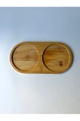 Bambu 2 Bölmeli Yağdanlık Altlığı ve Sunum Tabağı 20X10CM thumbnail 2