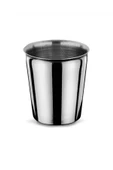6 Adet Paslanmaz Çelik Bardak I Kafe Restaurant Kantin Meşrubat Ayran Patates Bardağı 9x7,5CM - 2