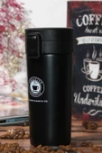 Filtreli Çift Katmanlı Paslanmaz Çelik Bardak Mug Termos Çay Kahve Termosu 380ml 12 Saat Sıcak-soğuk - 1