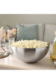 Paslanmaz Çelik Karıştırma Kabı IPopcorn ve Salata Kasesi IÇelik Servis ve Karıştırma Kabı 25CM-13LT - 4