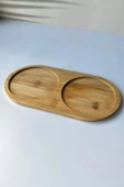 Bambu 2 Bölmeli Yağdanlık Altlığı ve Sunum Tabağı 20X10CM thumbnail 1