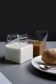 Isıya Dayanıklı Borosilikat Süt Kutusu Bardak | Kahve Ve Sunum Bardağı | Borosilikat Bardak 350 Ml - 2