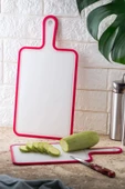 Tutma Kollu Kaydırmaz Taban Sert Plastik Kesme Tahtası Panosu  BPA Free 30x21 cm - 1