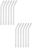 12 Adet Eğik Cam Pipet Isıya Dayanıklı Termisil Cam Pipet 21cm - 1