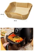 50 Adet Kare Model Airfryer Pişirme Kağıdı Hijyenik Yağlı Kağıt Havalı Fritöz Pişirme Kağıdı - 2