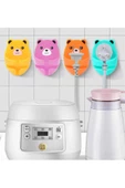12 Adet Yapışkanlı Ayı Model Emoji Şekilli Kablo Fiş Tutucu Askısı Kablo Düzenleyici Sabitleyici thumbnail 2