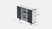 Glow Furniture Perla Ofis Masa Takımı Beyaz Antrasit - 8