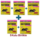 Ratimor Pellet 100 gr X 5 Kutu Etkili Fare Zehiri - 1