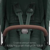 Maxi-Cosi Leona2 Çift Yönlü Uzatılabilir Sırt Desteği Tam Yatabilir Bebek Arabası Twillic Green - 12
