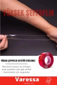 Premium Ekstra Güçlü Çok Amaçlı Çift Taraflı Tamir Dış Mekan Montaj 2mt Silikon Şeffaf Bant 2 Adet - 5