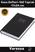 Güncel Versiyon Çok Şık Sert Kapak Kasa Defteri 17x24 Cm Panzot Cilt Bezi Kapak 160 Yaprak - 1