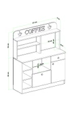 Evdemo Barista Kahve Köşesi Çok Amaçlı Dolap Atlantik Çam - 5
