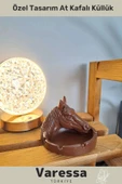 Premium Seri Elite Ürün Evinizde-Hediyelik Çok Şık Özel Tasarım At Kafalı Küllük thumbnail 2