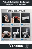 Özel Seri Usb Şarjlı Güneş Enerjili Otomatik Diş Macun Sıkacağı Tutucusu Sterilizatörlü 4 Adet - 2