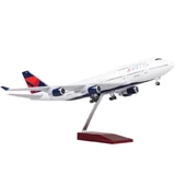 HEDİYELİK-MAKET UÇAKLAR-DELTA-ÖLÇEK : 1:160 47 CM-JB747-400DELTA - 1