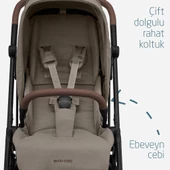 Maxi-Cosi Leona2 Çift Yönlü Uzatılabilir Sırt Desteği Tam Yatabilir Bebek Arabası Twillic Truffle thumbnail 10