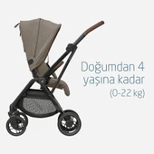 Maxi-Cosi Leona2 Çift Yönlü Uzatılabilir Sırt Desteği Tam Yatabilir Bebek Arabası Twillic Truffle thumbnail 5