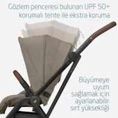 Maxi-Cosi Leona2 Çift Yönlü Uzatılabilir Sırt Desteği Tam Yatabilir Bebek Arabası Twillic Truffle thumbnail 9