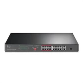 TP-LINK TL-SL1218P 16 PORT 10/100 16 PORT POE+ 2 PORT UPLINK + 1 SFP YONETILEMEZ RACK MOUNT SWITCH - 1