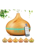550 ml Aroma Difüzörü Buhar Ultrasonik 7 Renk Led Işıklı Aromatik Oda Kokusu Hava Nemlendirici - 1