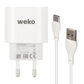 Weko WK-21442 3 Amper Cep Telefonu Şarj Aleti Adaptörü Type-c To Usb Kablolu thumbnail 6