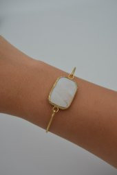 STONEAGE Bayan Bileklik Altın Kaplama Sedef Taşlı thumbnail 4