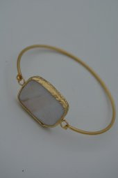 STONEAGE Bayan Bileklik Altın Kaplama Sedef Taşlı thumbnail 1