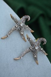 STONEAGE Deniz Yıldızı Zirkon Taşlı Bayan Küpe thumbnail 3