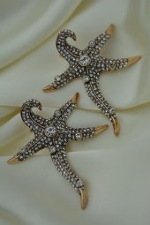 STONEAGE Deniz Yıldızı Zirkon Taşlı Bayan Küpe thumbnail 6