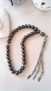 STONEAGE Erkek Tespih Gri Hematit Doğal Taş thumbnail 3